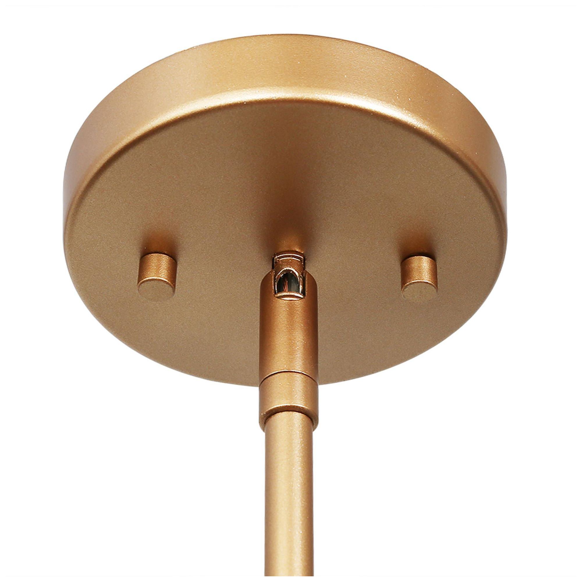 Image 4 6" Wide Brass Rectangle Clear Glass Pendant more views