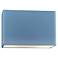 6"H Closed Top Sky Blue Small Horizontal Rectangle ADA Outdoor LED Sco
