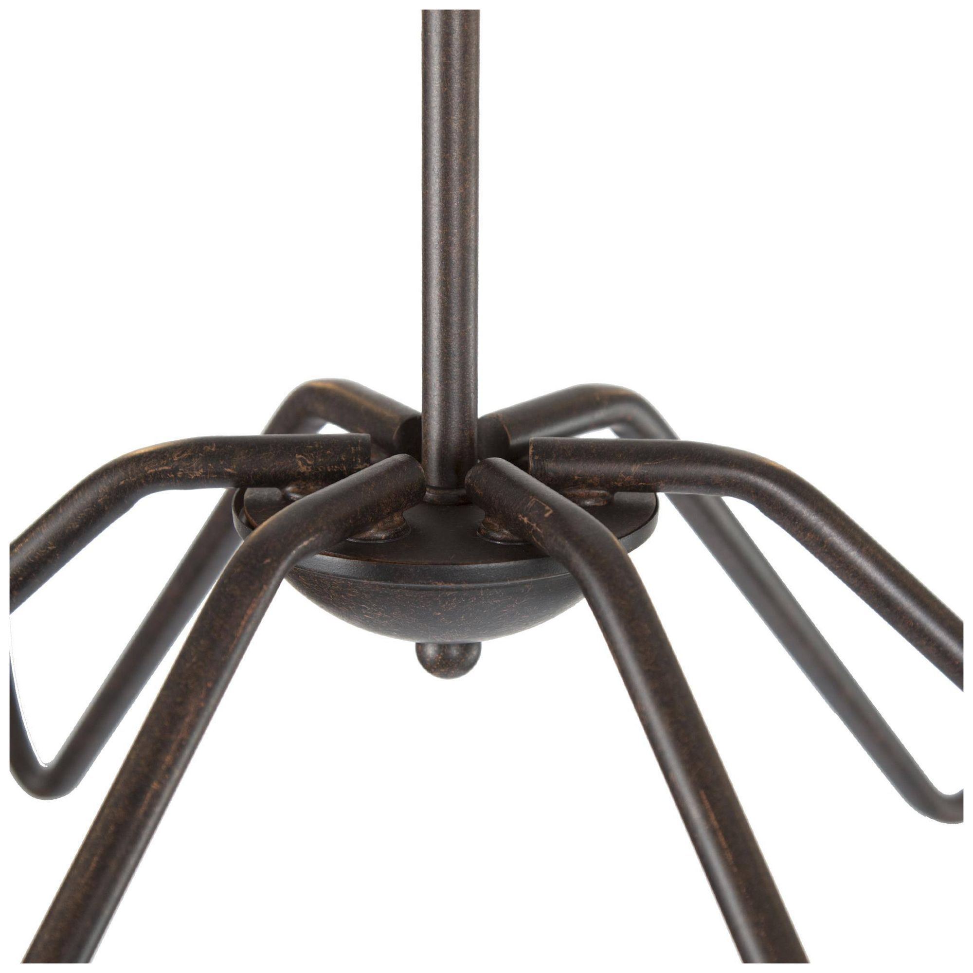 6-Light 24.8"W Classic Rust Bronze Chandeliers