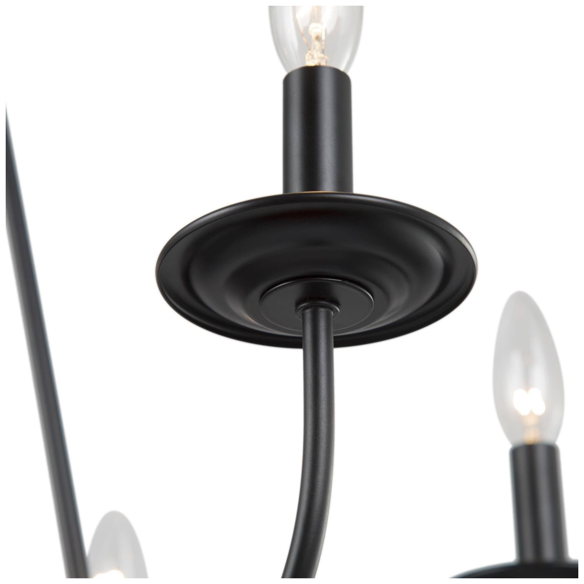 Image 6 6-Light 26.8"W Classic Matt Black Chandeliers more views