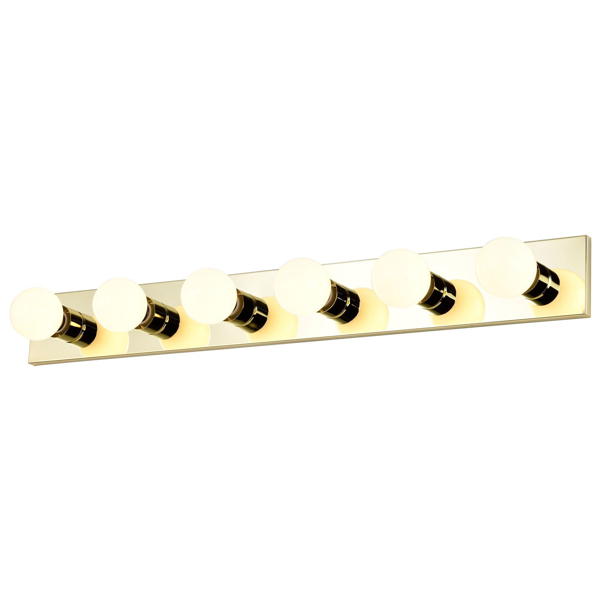 Image 3 6 Light - 36" Vanity Strip - Polished Brass Finish more views