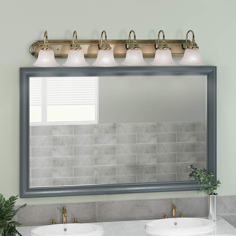 Image 1 6 Light Antique Brass Bath Vanity