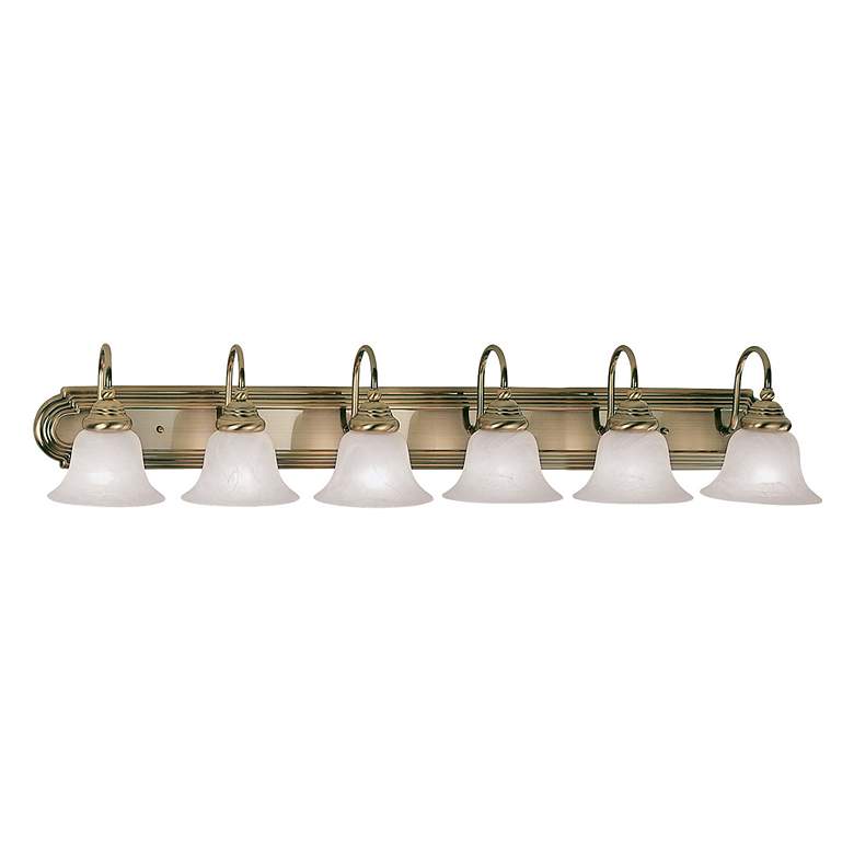 Image 3 6 Light Antique Brass Bath Vanity more views