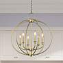 1_6 Light Antique Brass Chandelier