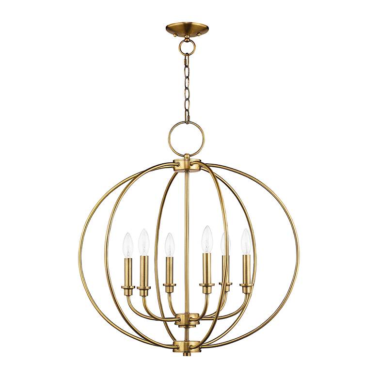 Image 3 6 Light Antique Brass Chandelier more views