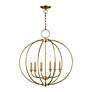 3_6 Light Antique Brass Chandelier more views