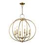 5_6 Light Antique Brass Chandelier more views