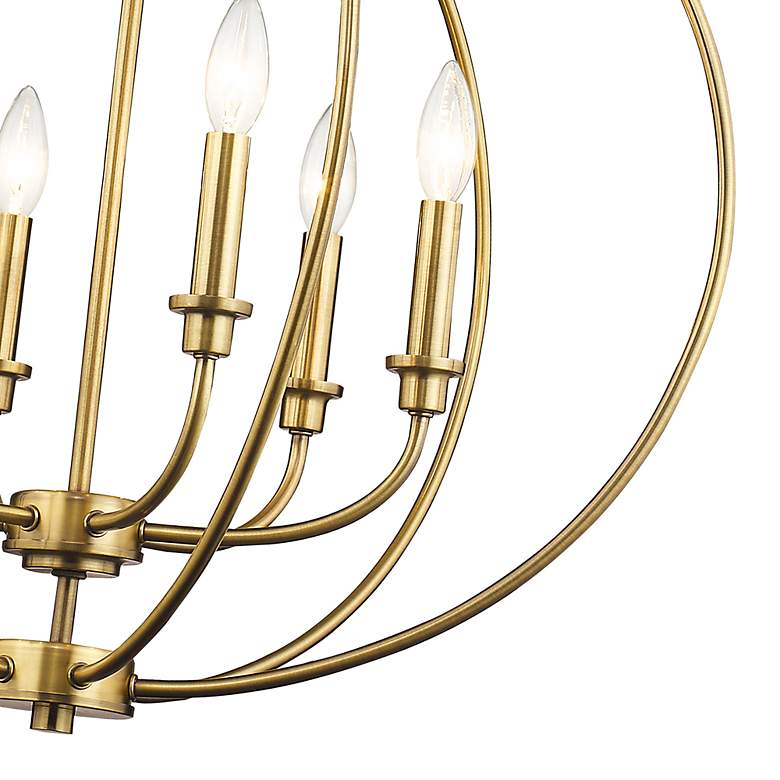 Image 7 6 Light Antique Brass Chandelier more views