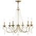 6 Light Antique Brass Chandelier