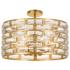 6 Light Antique Gold Semi-Flush