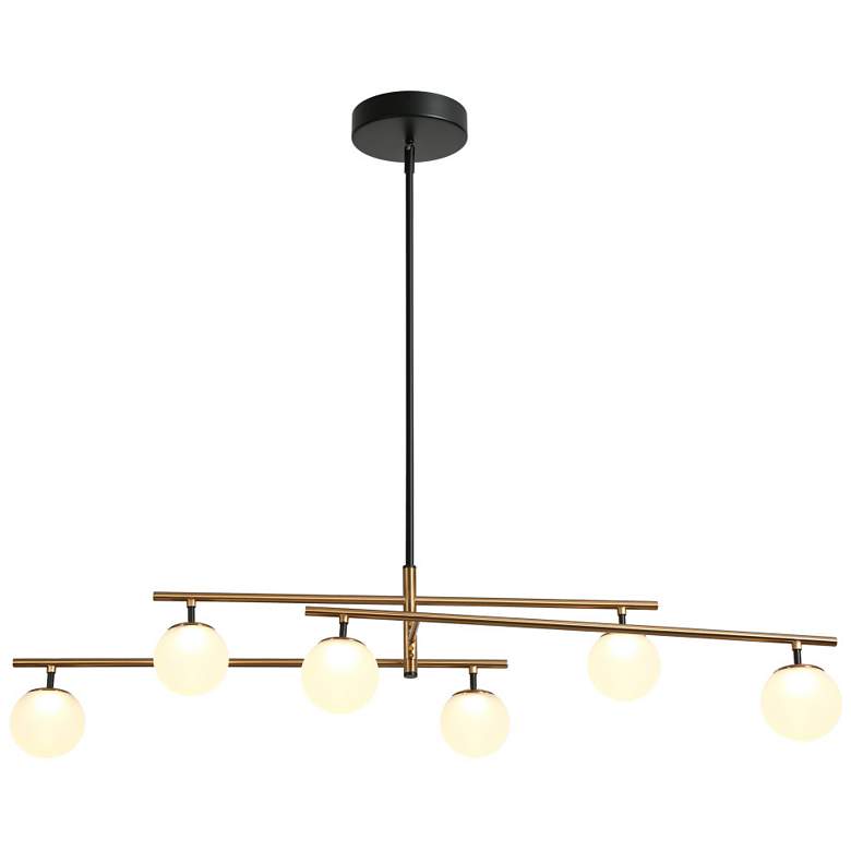 Image 1 6-Light Black and Gold Chandeliers LED
