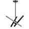 6 Light Black Chrome Chandelier