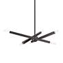 6 Light Black Chrome Chandelier