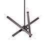 6 Light Black Chrome Chandelier