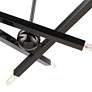 6 Light Black Chrome Chandelier