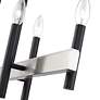 6_6 Light Black Large Linear Chandelier with Brushed Nickel Accents more views