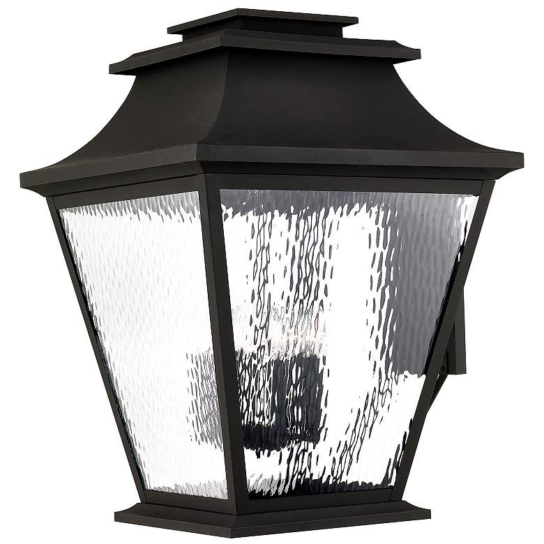 Image 2 6 Light Black Outdoor Wall Lantern