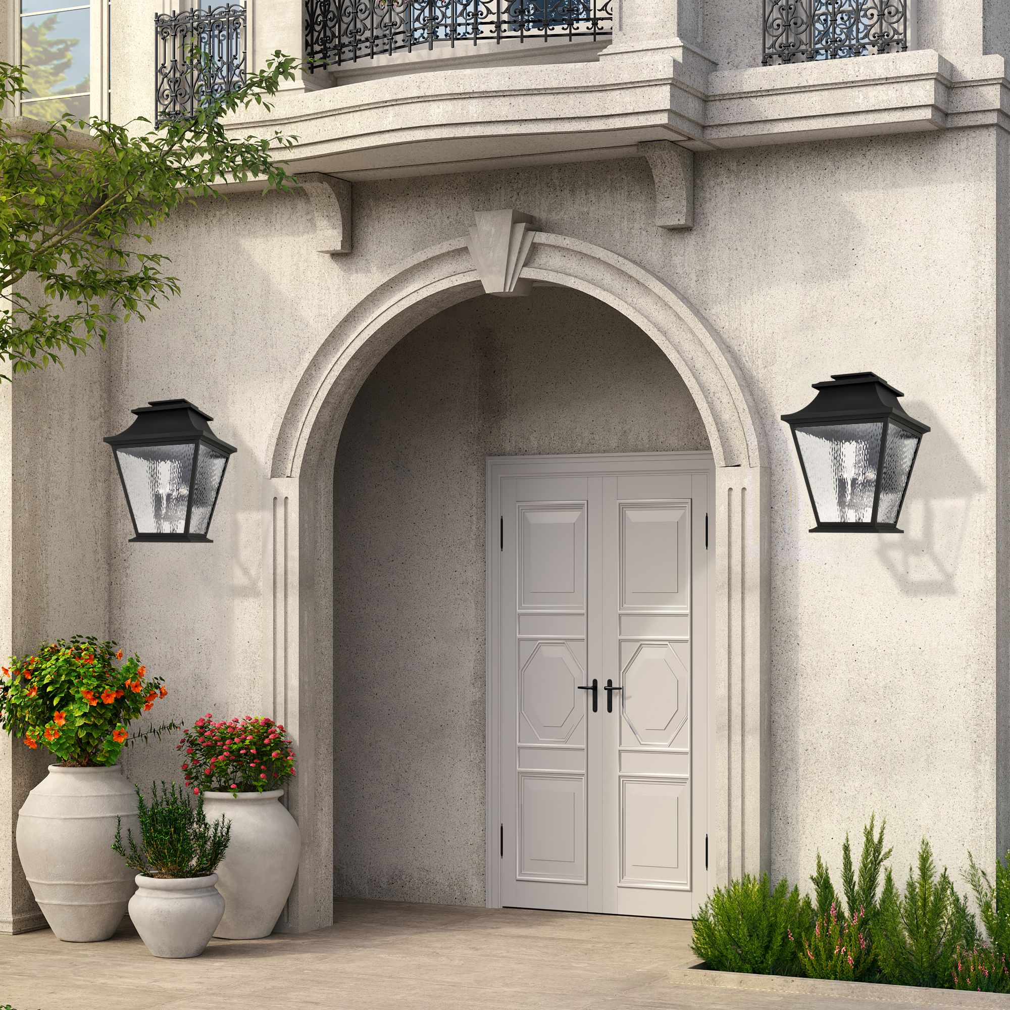 Image 7 6 Light Black Outdoor Wall Lantern more views