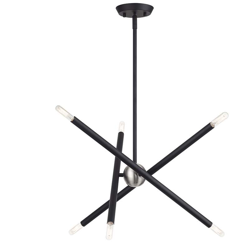 Image 1 6 Light Black Small Chandelier