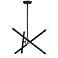 6 Light Black Small Chandelier