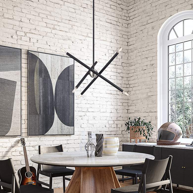 Image 7 6 Light Black Small Chandelier more views