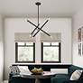 6 Light Black Small Chandelier