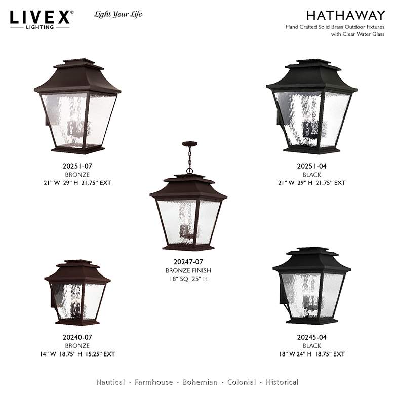 Image 3 6 Light Bronze Outdoor Wall Lantern more views