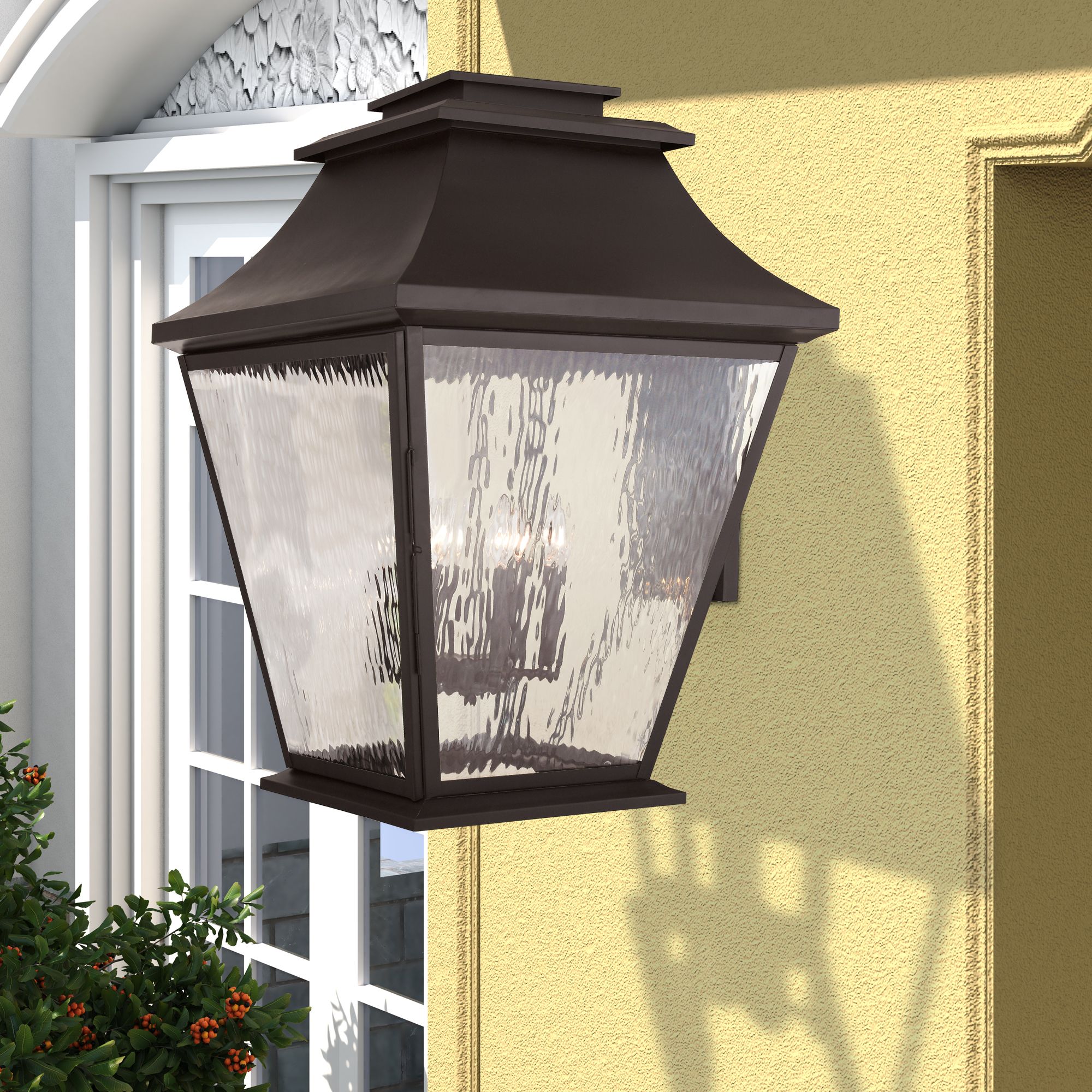 Image 7 6 Light Bronze Outdoor Wall Lantern more views