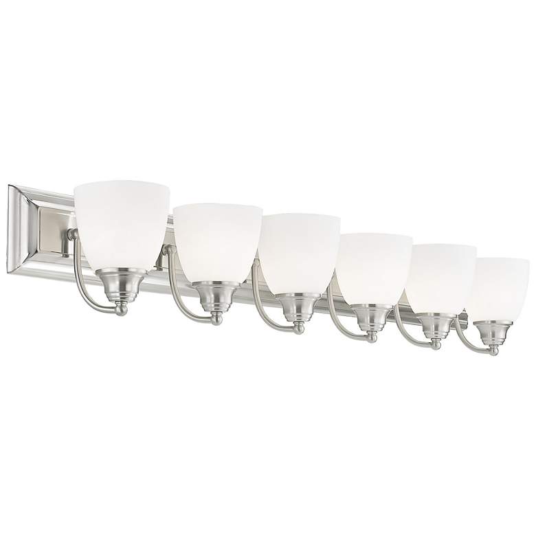 Image 7 6 Light Brushed Nickel Bath Light more views