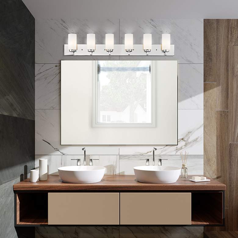 Image 3 6 Light Brushed Nickel Bath Vanity more views