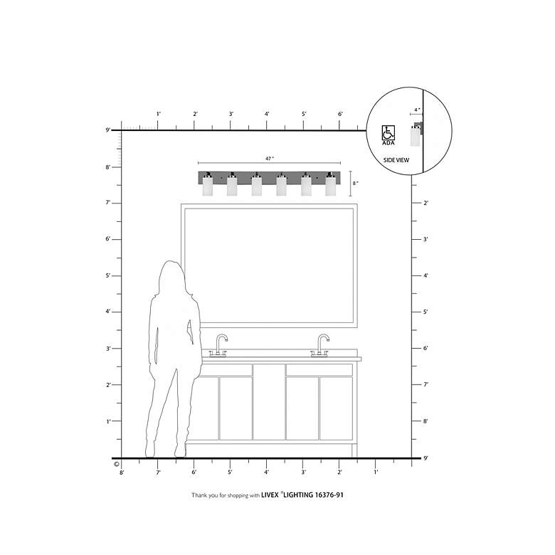 Image 7 6 Light Brushed Nickel Bath Vanity more views