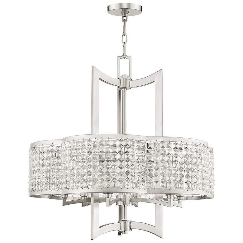 Image 3 6 Light Brushed Nickel Chandelier more views