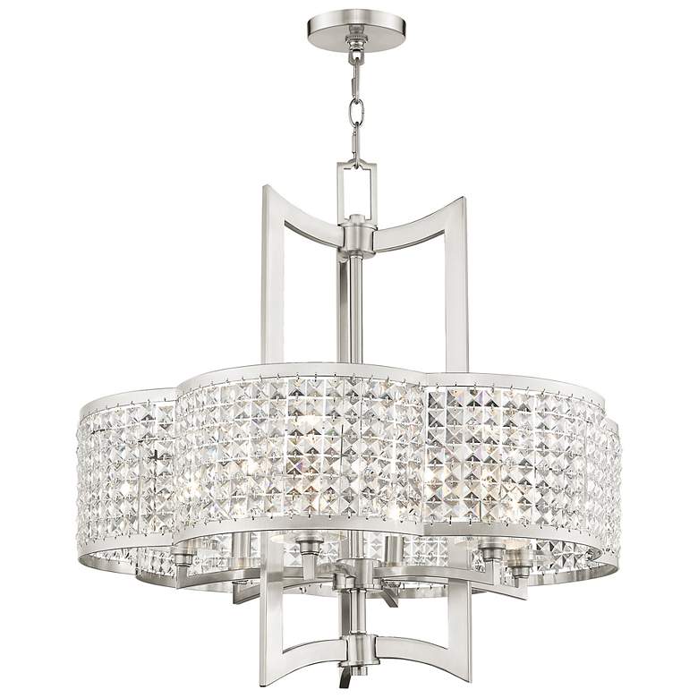 Image 4 6 Light Brushed Nickel Chandelier more views