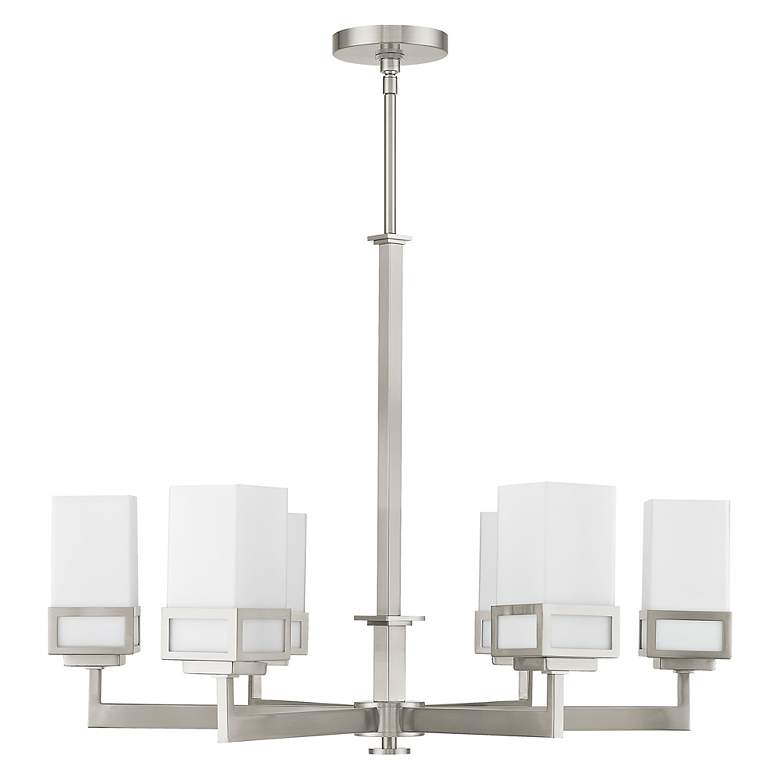 Image 4 6 Light Brushed Nickel Chandelier more views