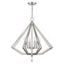 Thumbnail2 of 6 Light Brushed Nickel Chandelier more views