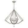 Thumbnail4 of 6 Light Brushed Nickel Chandelier more views