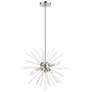 2_6 Light Brushed Nickel Pendant Chandelier