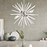 1_6 Light Brushed Nickel Pendant Chandelier