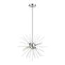 3_6 Light Brushed Nickel Pendant Chandelier more views