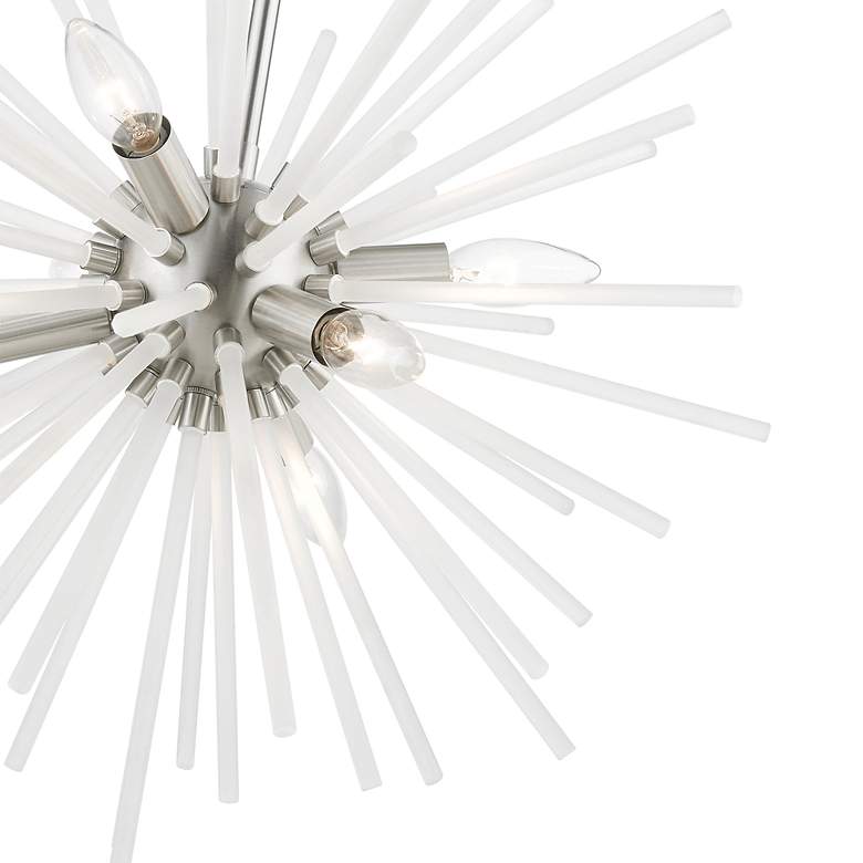 Image 6 6 Light Brushed Nickel Pendant Chandelier more views