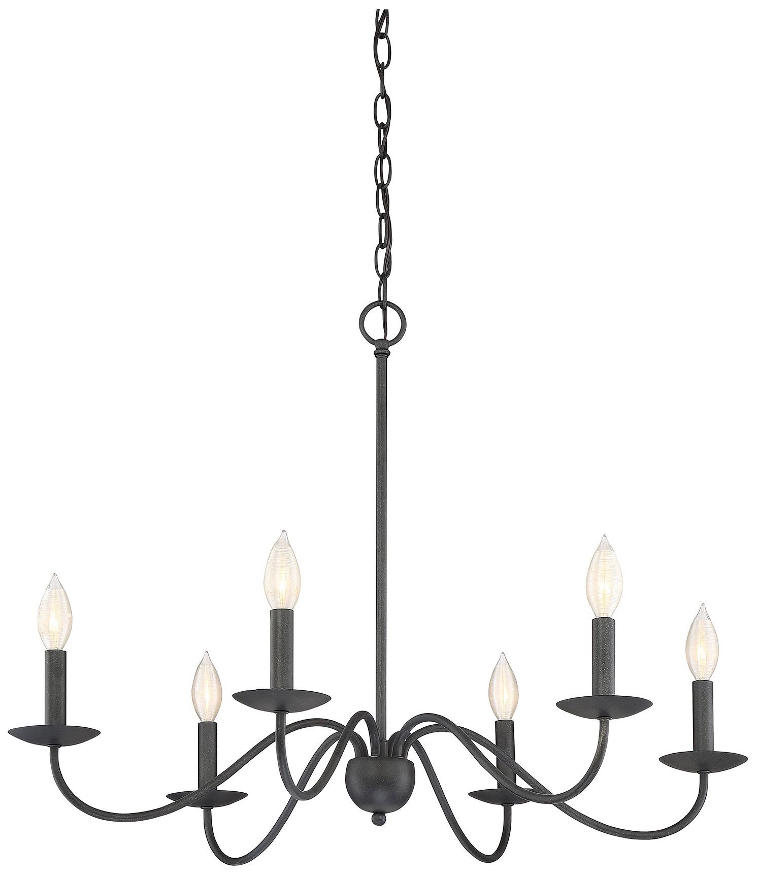 Image 6 6-Light Chandelier in Aged Iron more views