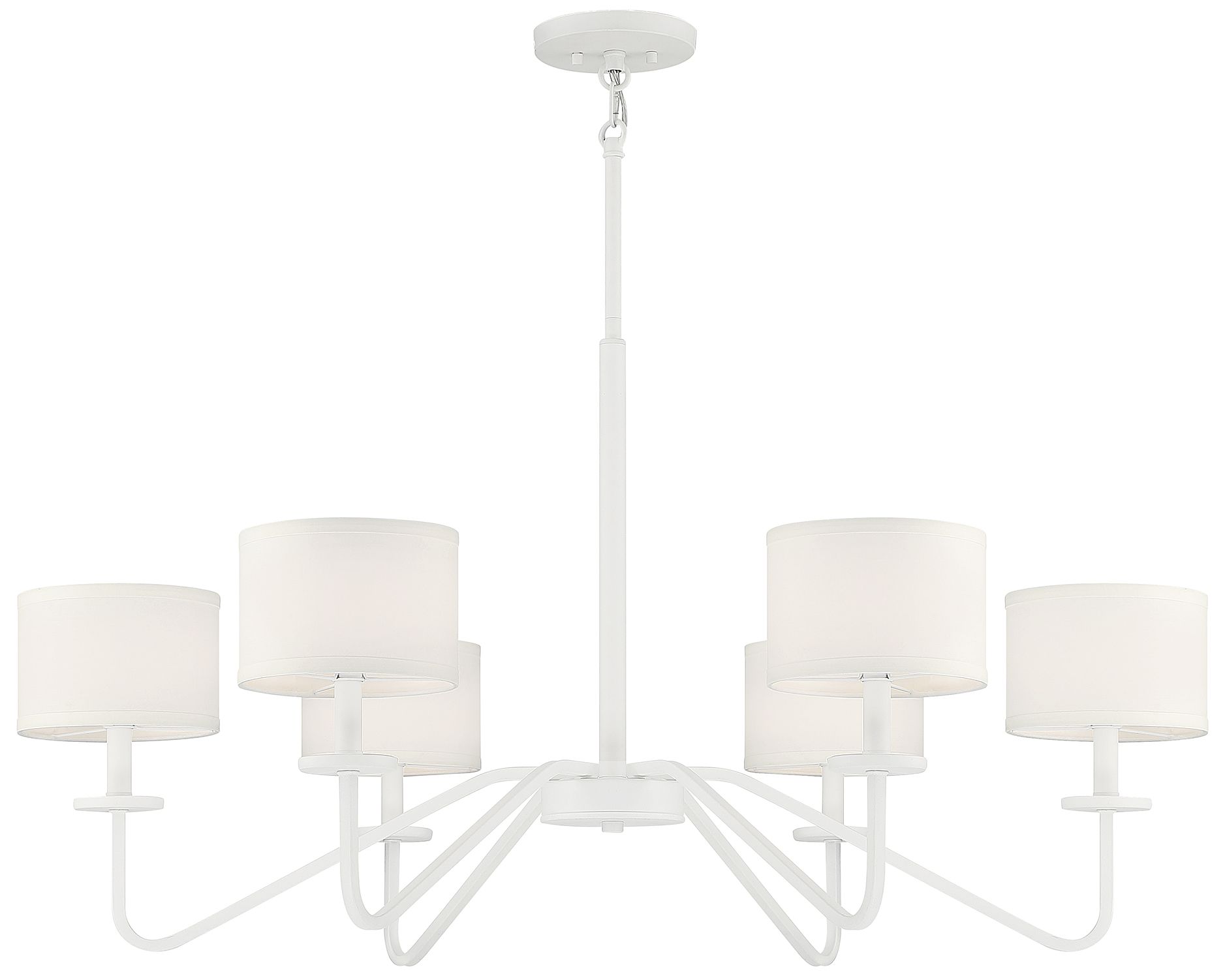 Image 4 6-Light Chandelier in Bisque White more views