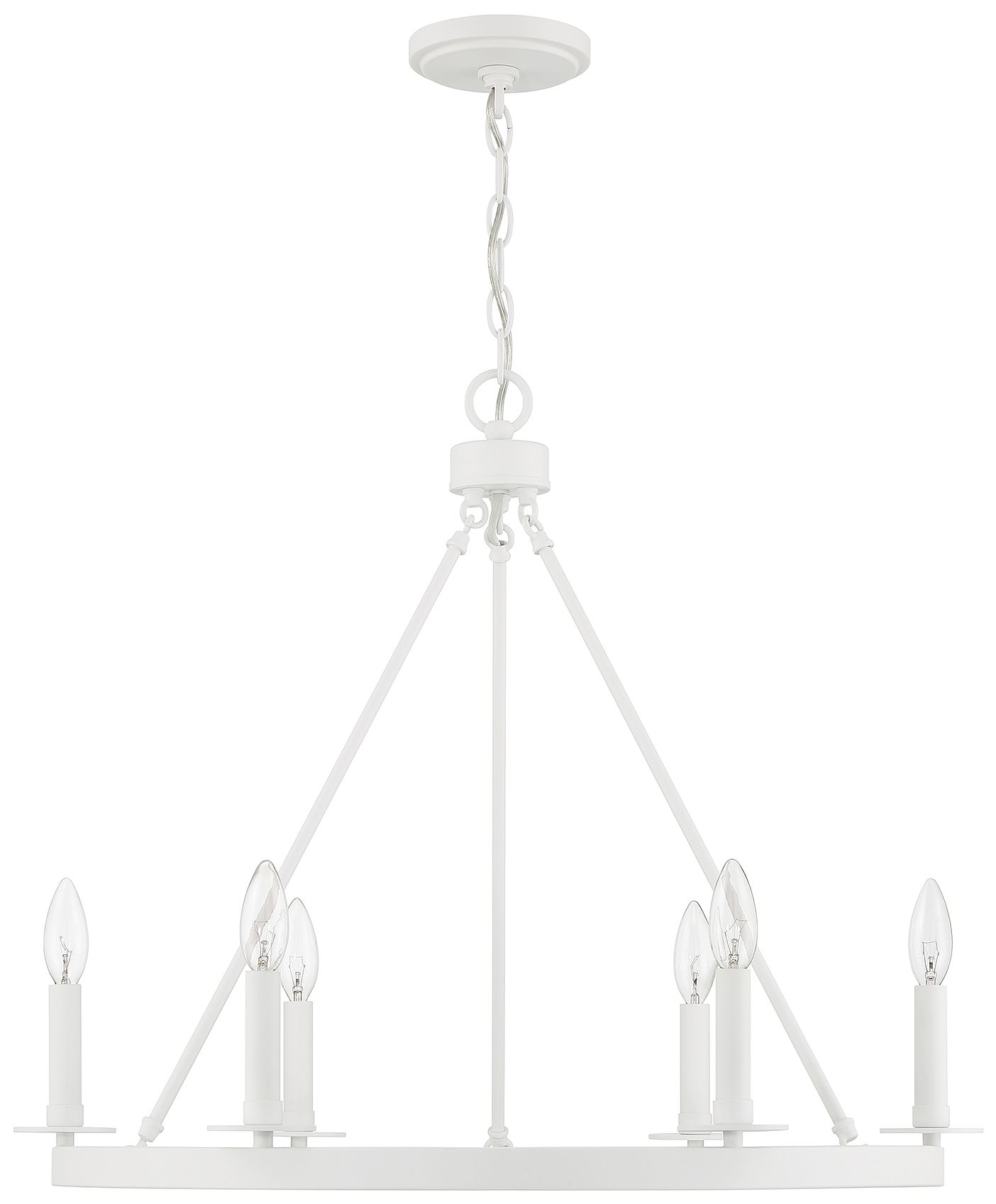 Image 2 6-Light Chandelier in Bisque White more views