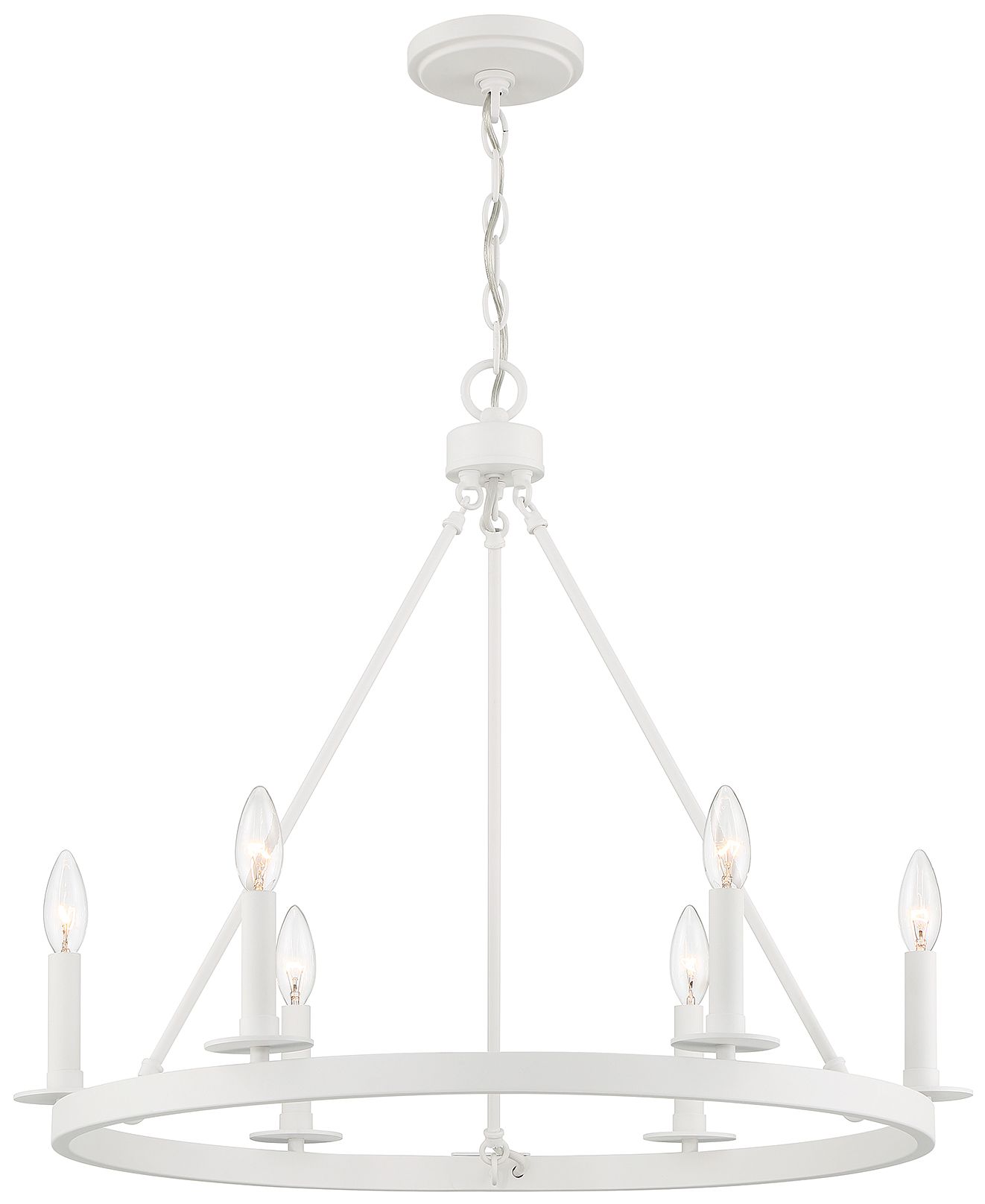 Image 3 6-Light Chandelier in Bisque White more views