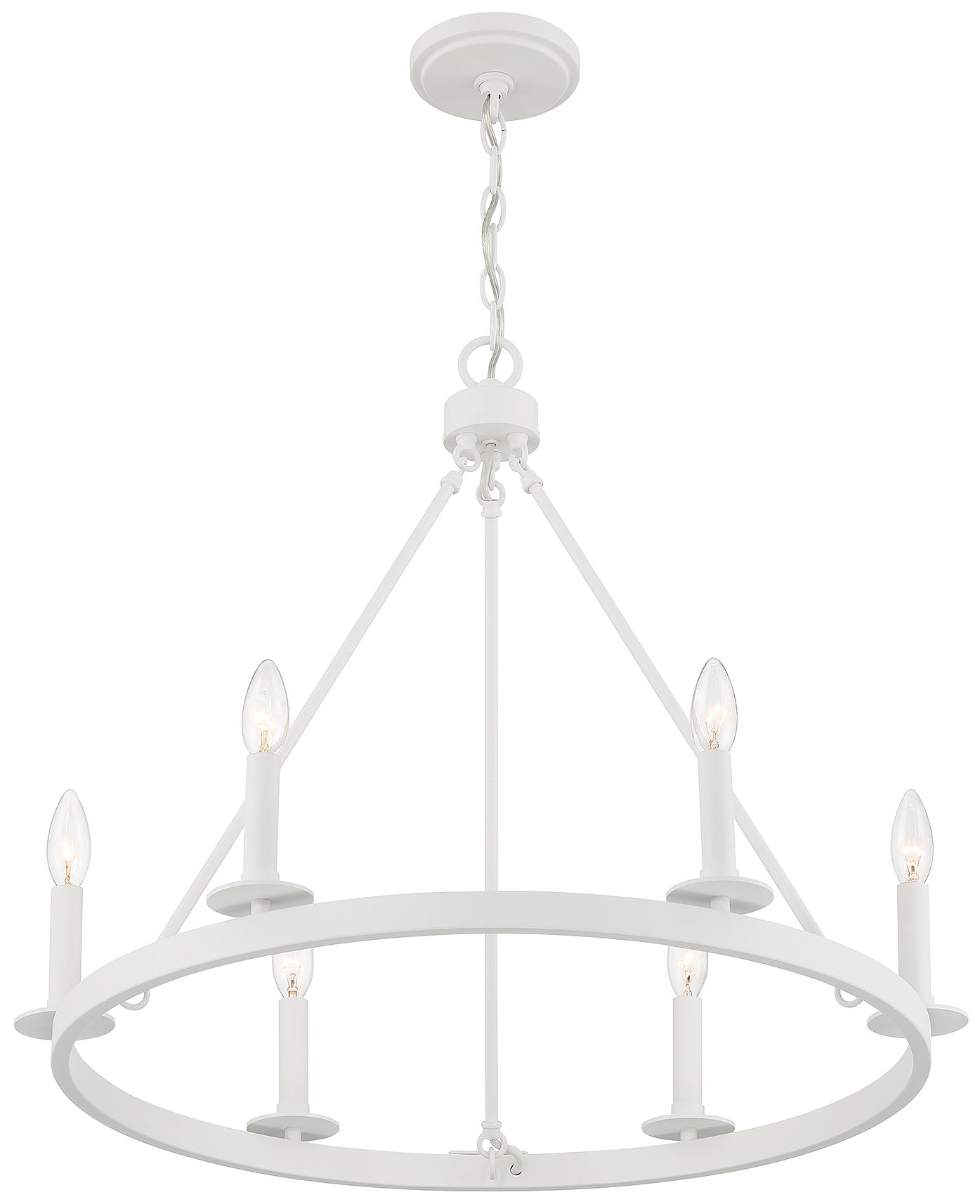 Image 4 6-Light Chandelier in Bisque White more views