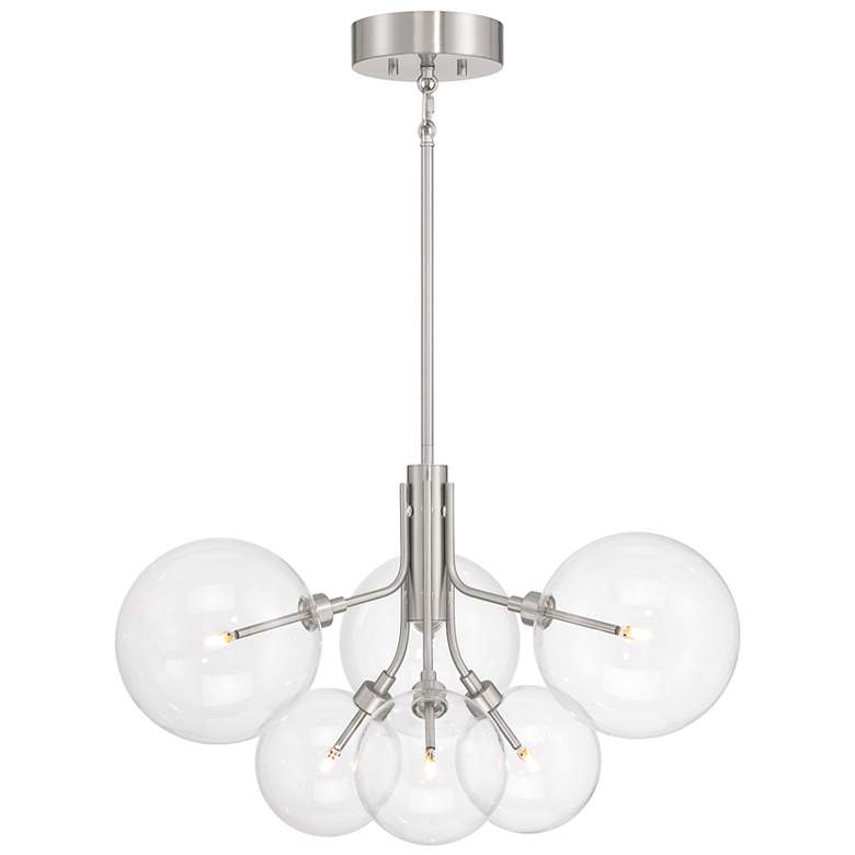 Image 1 6-Light Chandelier in Brushed Nickel