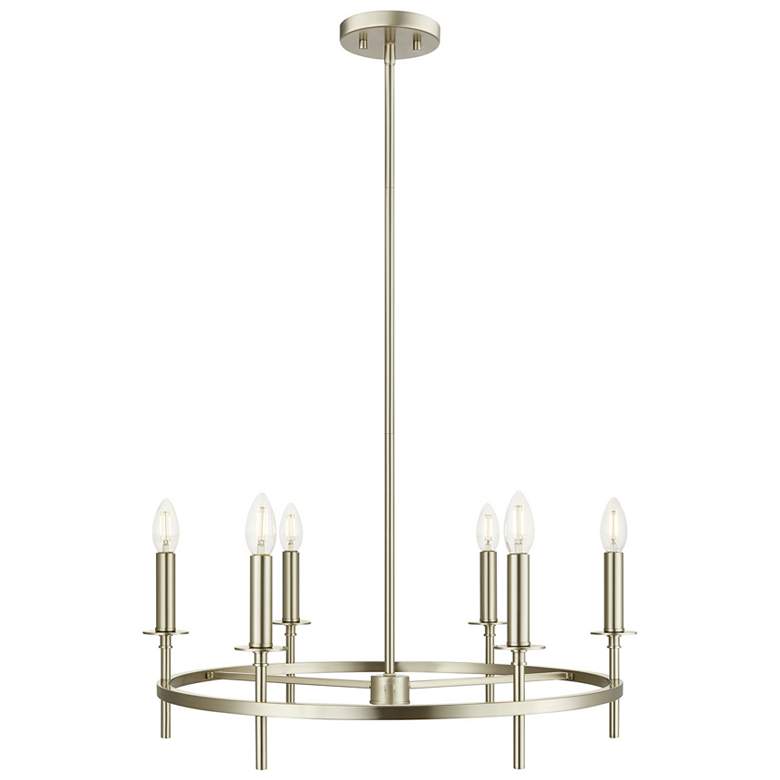 Image 1 6-Light Chandelier in Brushed Nickel
