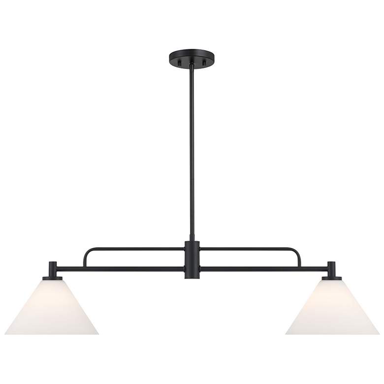 Image 3 6-Light Chandelier in Matte Black and Natural Brass more views