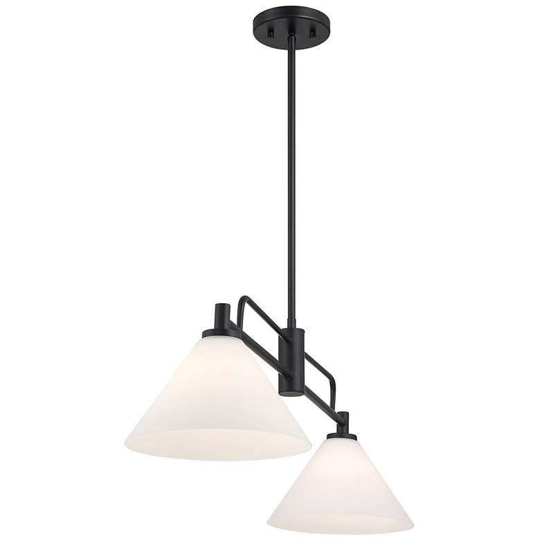 Image 5 6-Light Chandelier in Matte Black and Natural Brass more views