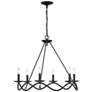 1_6-Light Chandelier in Matte Black